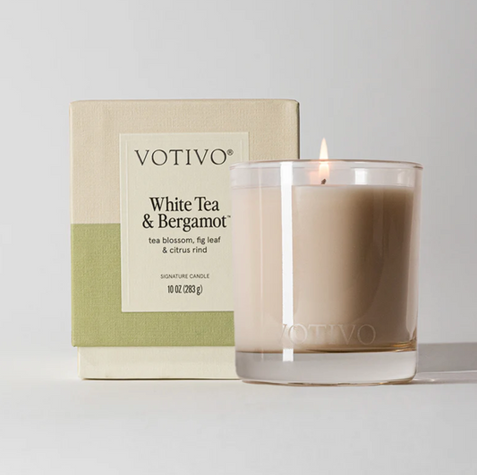 Votivo White Tea & Bergamot Signature Candle
