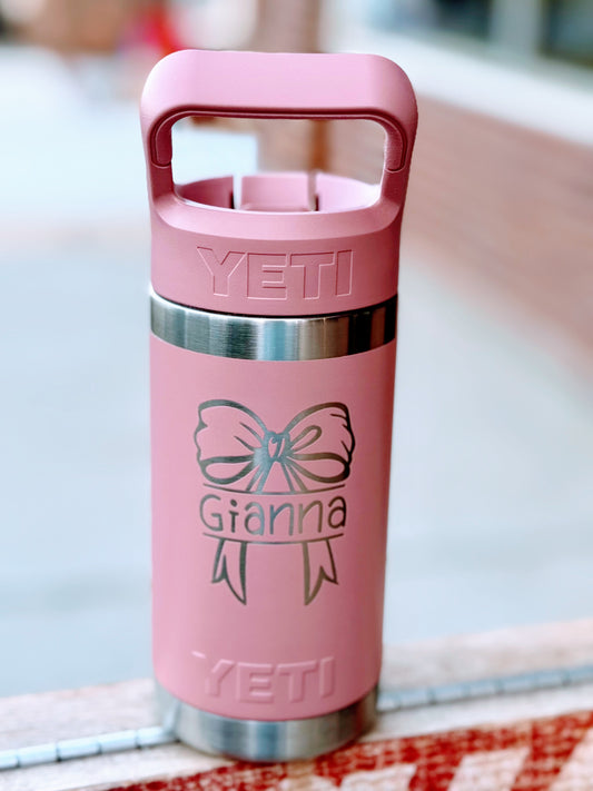 Yeti Rambler Jr. 12oz Kids Bottle with Straw Cap *Personalization & Multiple Colors Available*