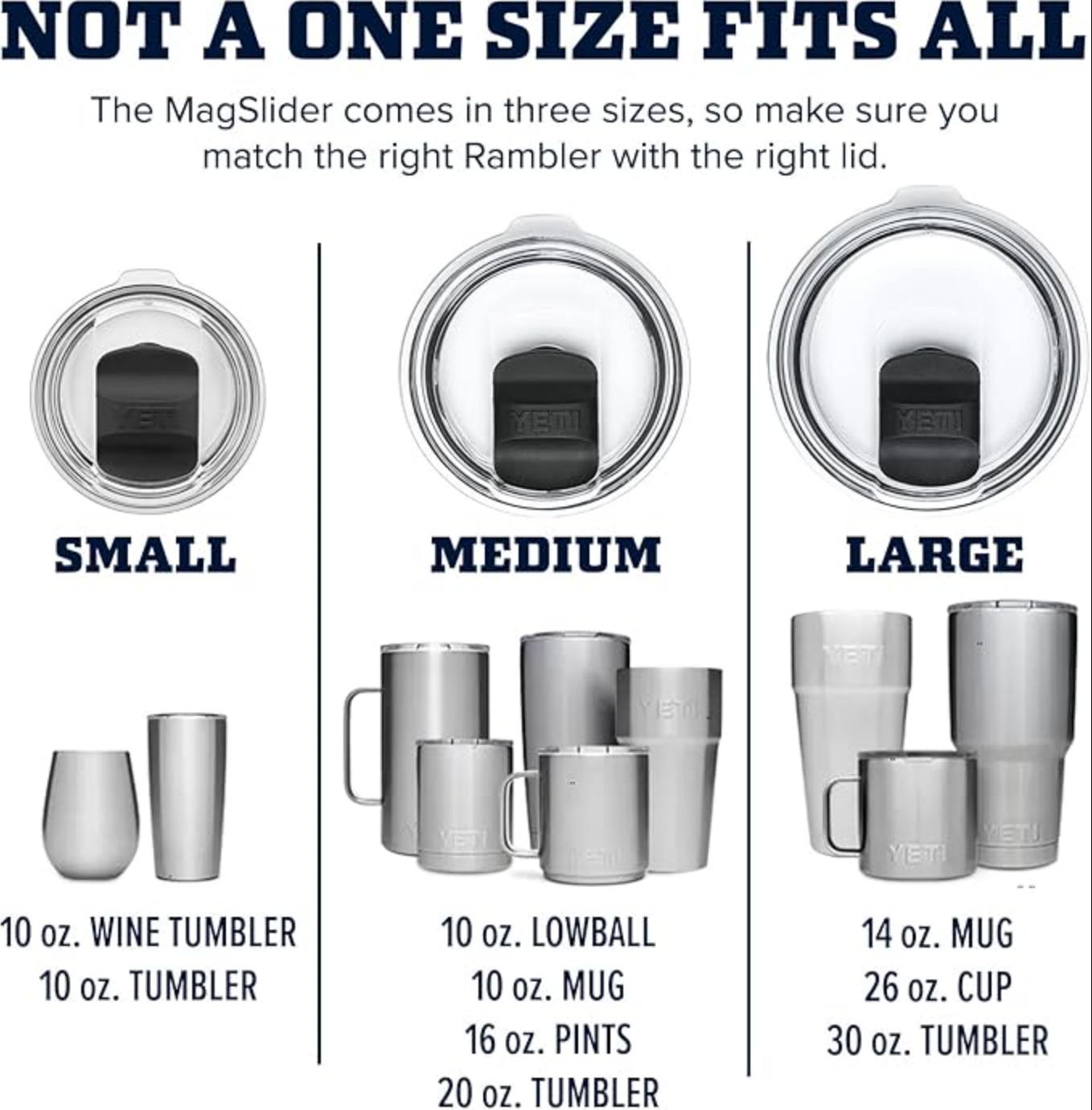 Yeti Rambler Tumbler 10oz Lid with Magslider