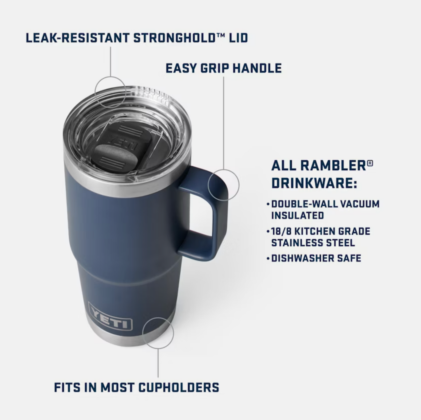 Yeti 20oz Travel Mug *Personalization & Multiple Colors Available*
