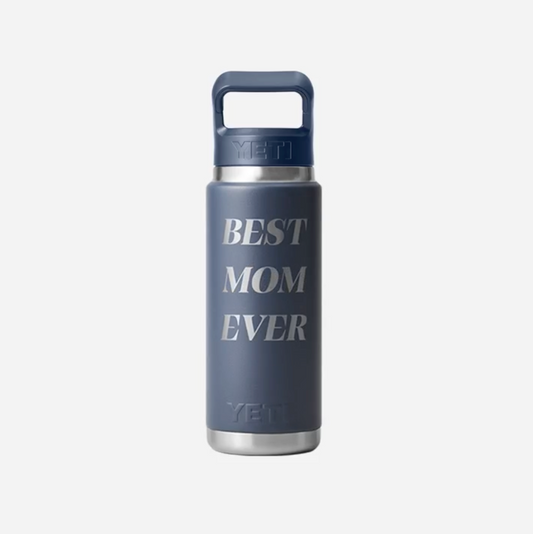 Yeti Rambler 26oz Bottle with Straw Cap *Personalization & Multiple Colors Available*