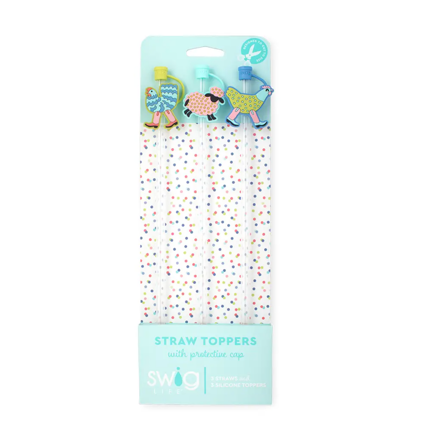 Swig Funky Chickens Straw Set