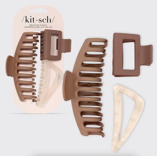 Recycled Plastic Assorted Oversized Claw Clips