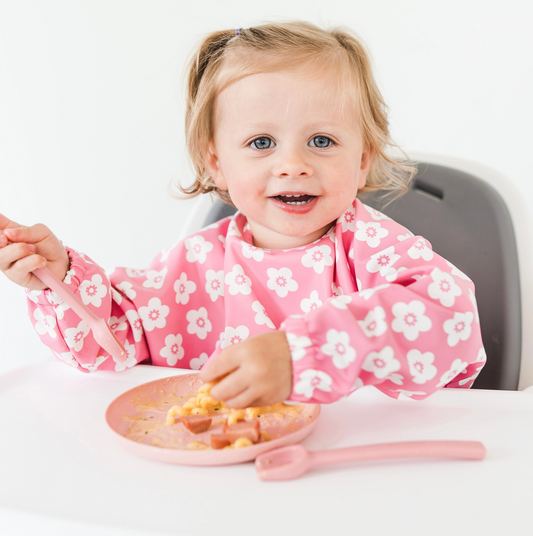 Smock Carnation Flower Cutie Bib