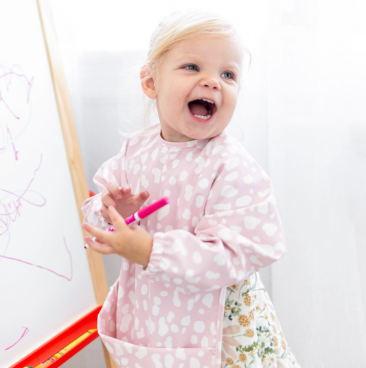 Smock Blush Safari Cutie Bib